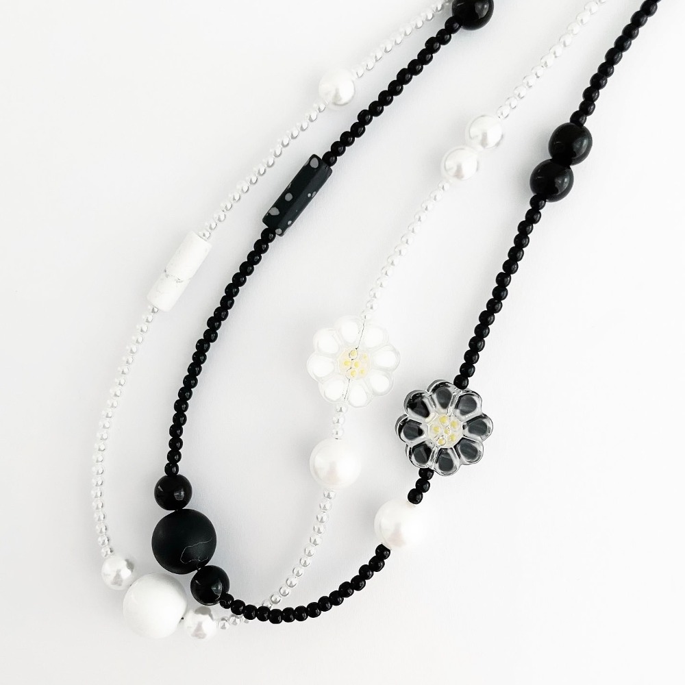 Acrylic Pearl Flower Parade Necklace