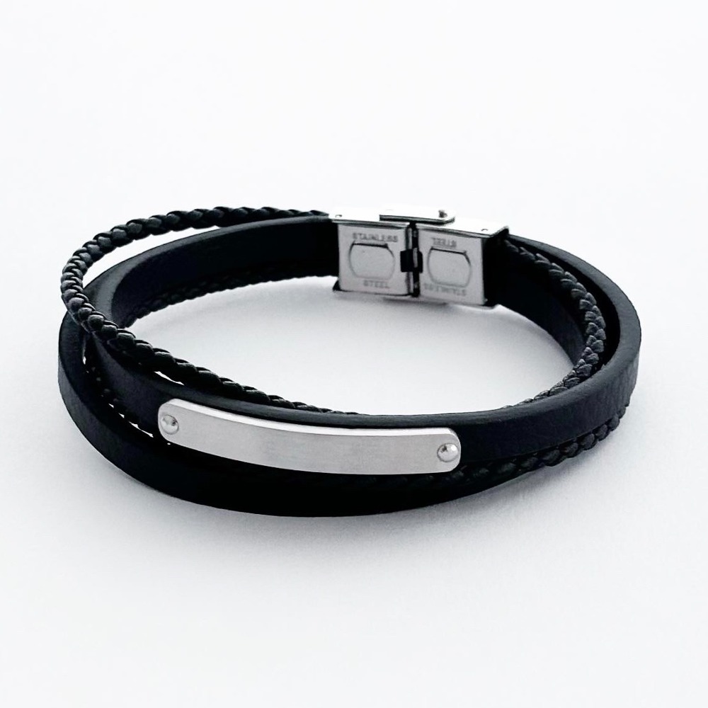 4 leather strap point bracelet