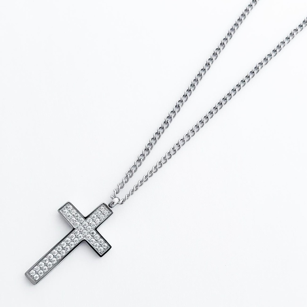 Cross Cubic Olive Necklace