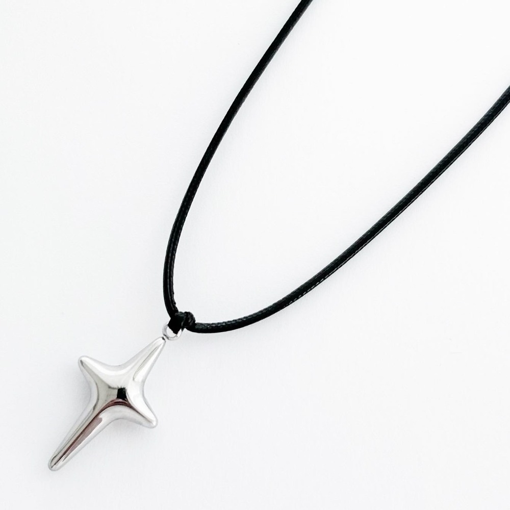Leather Star-Spangled Necklace