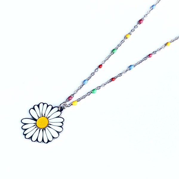 Color Daisy Necklace