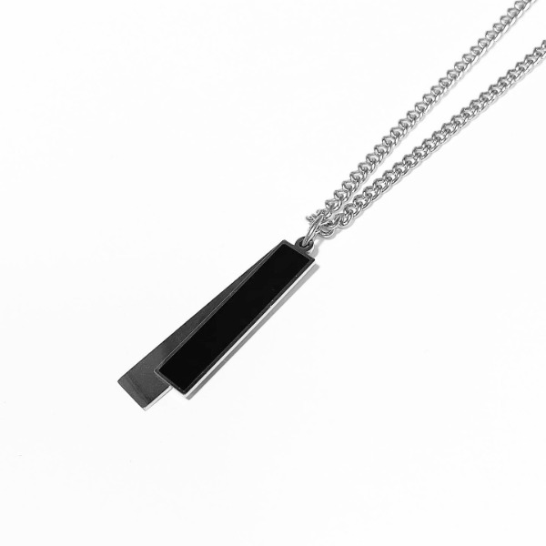 Black Silver Ba Necklace