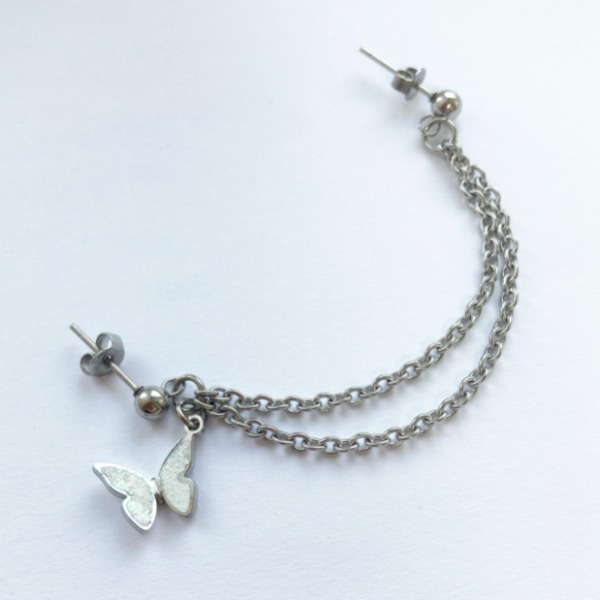 Glitter Butterfly Layered earring