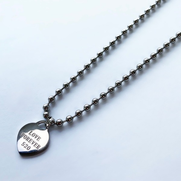 heart Lettering Necklace