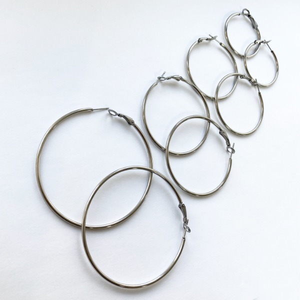 (한쌍판매) basic Ring Earring