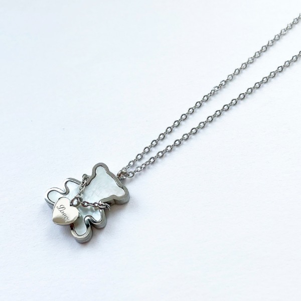 Simple Pearl Bear Necklace
