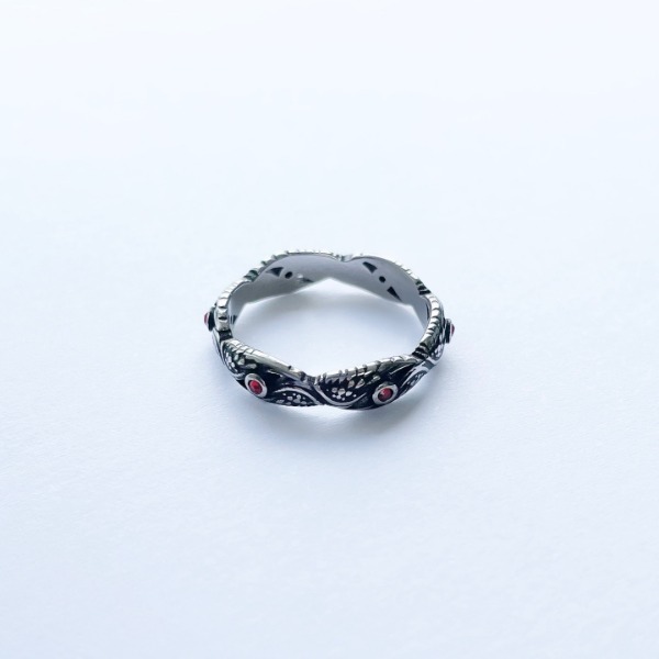 Wings Red Cubic Ring