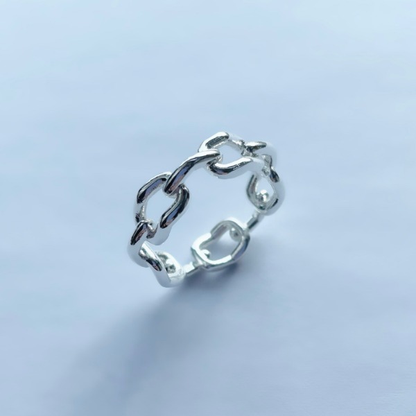 Silver Crack Chain Ring