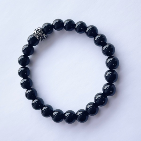 Onyx combo rubber band bracelet