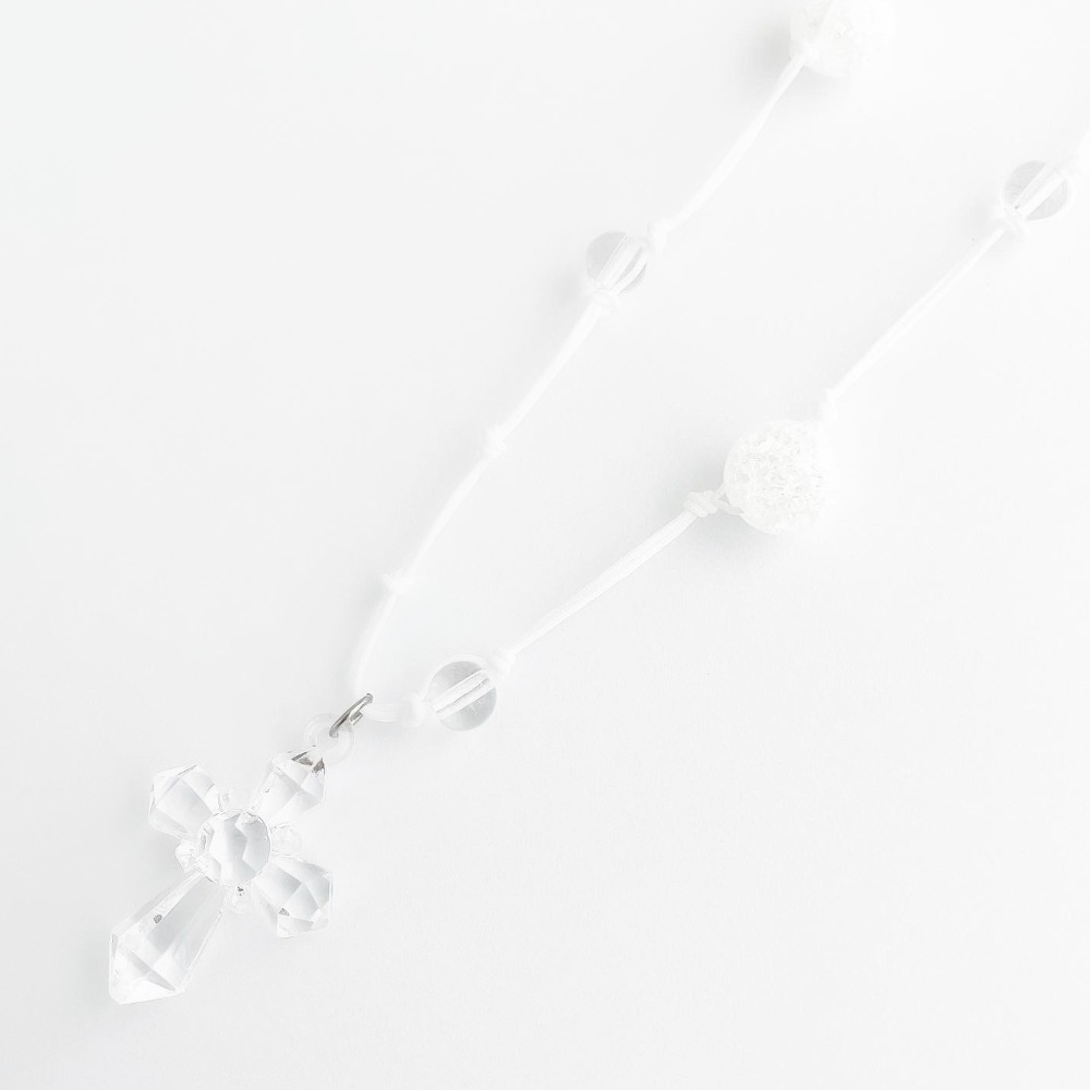 knott acrylic cross necklace
