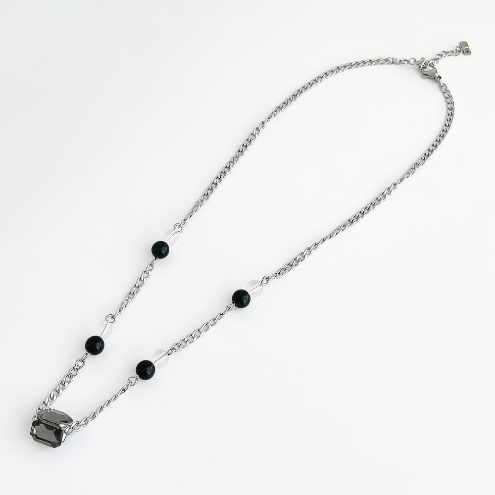 Black Clear Perfume Necklace