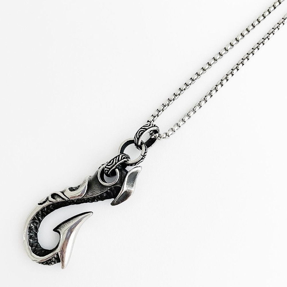 Vintage Dragon Hook Necklace