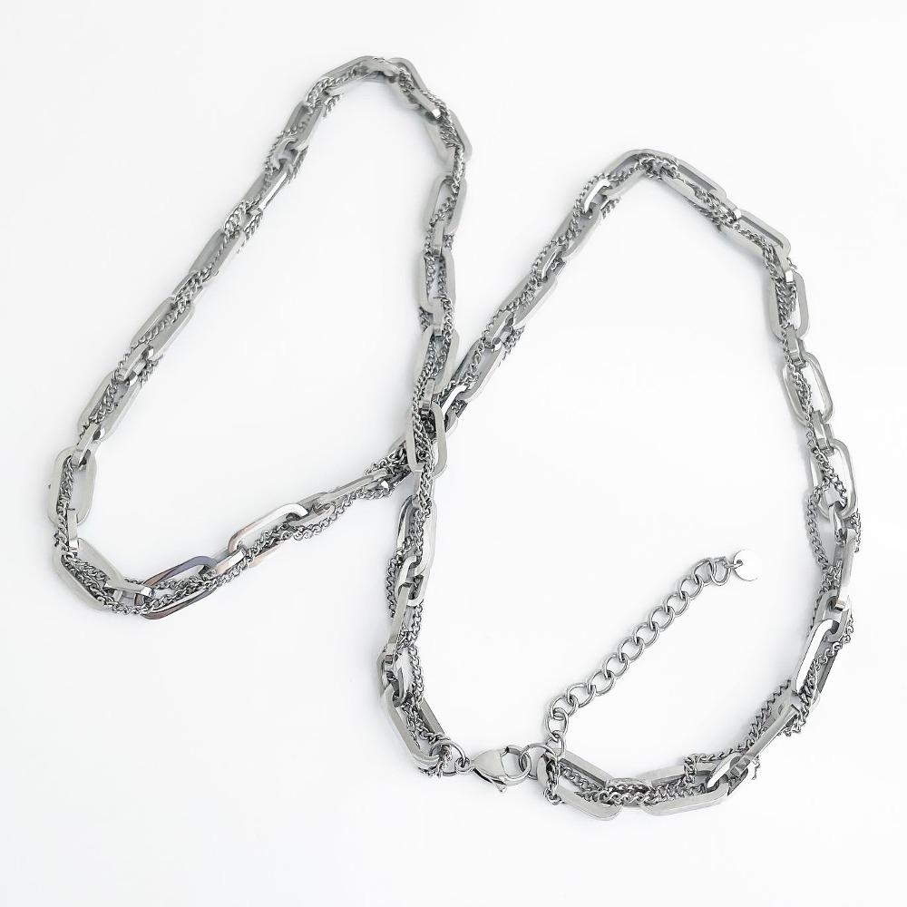 two vintage twisted layered necklace