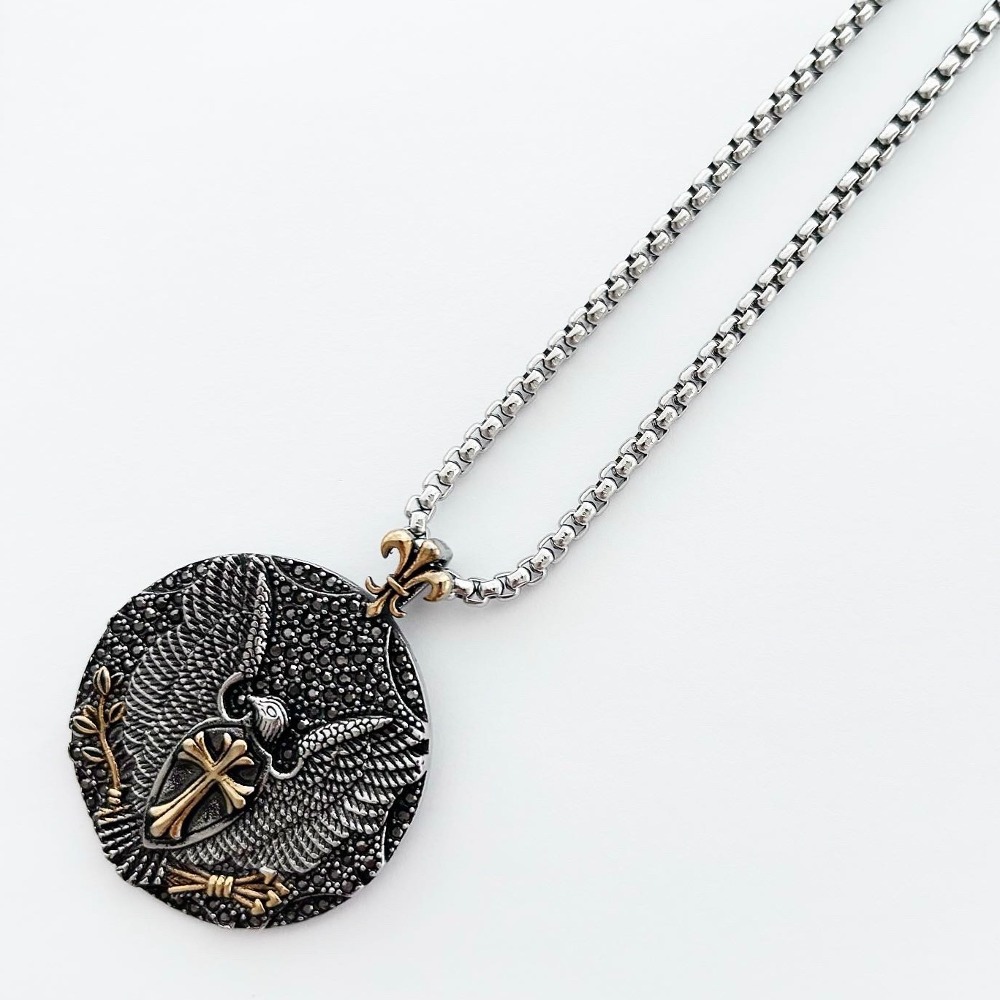 Eagle Gold Cross Necklace